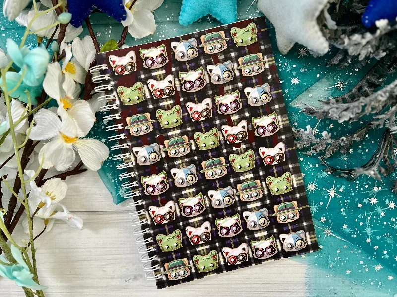 Bat City Villains ~ Cosplaying Kittens, Plaid Series - Reusable Sticker Book