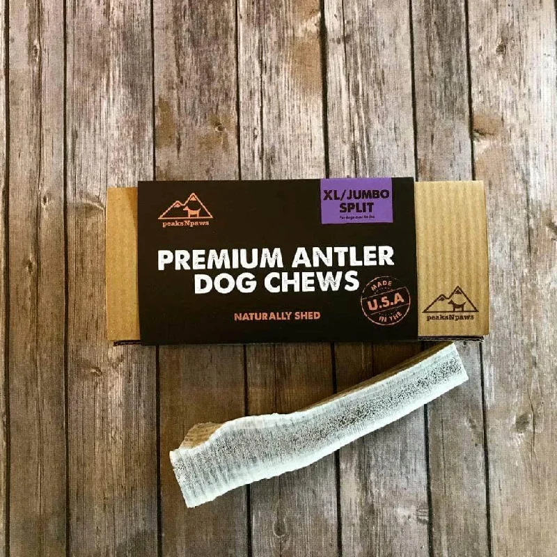 Extra Large Split Antler Dog Chews - Natural Grade A Split Elk Antlers - (1 chew)