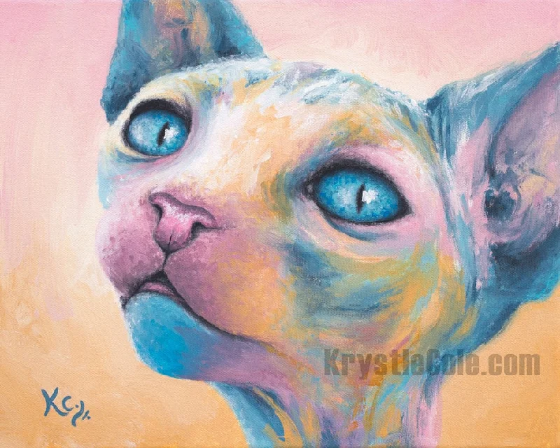 Sphynx Cat Art Print