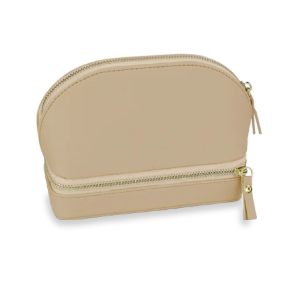 Travel Jewelry Box Duo Beige