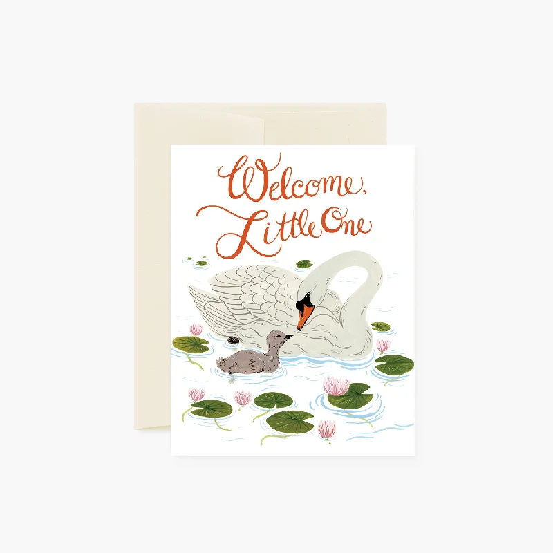 Swans Welcome Little One Card