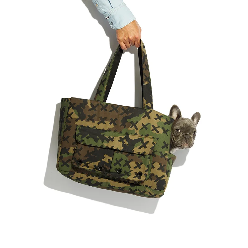 Dog Travel Tote Camo-X Black