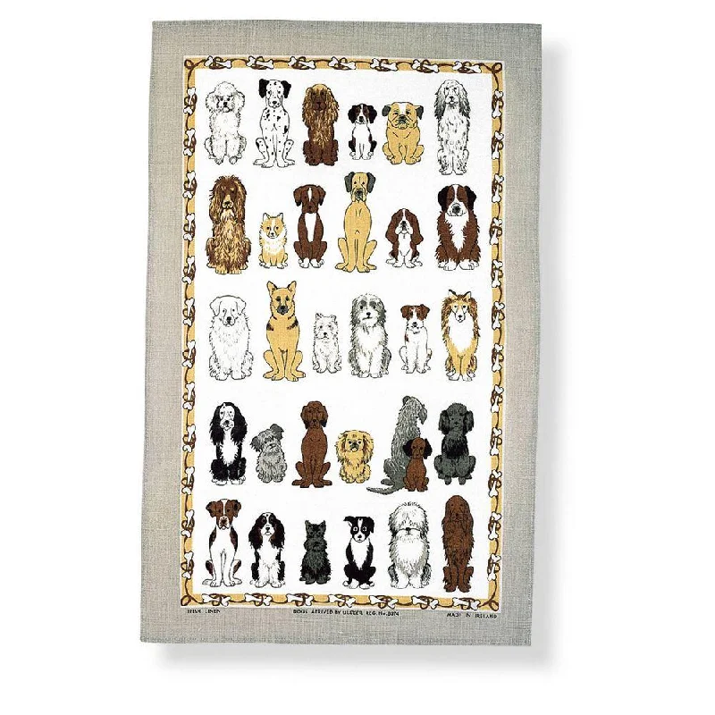 Dogs Arrived Tea Towel