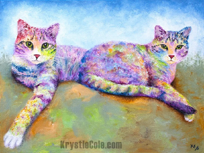 Two Cats Art Print - Credit and Debit