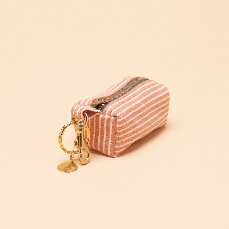 Riley Waste Bag Holder - Peach Stripe