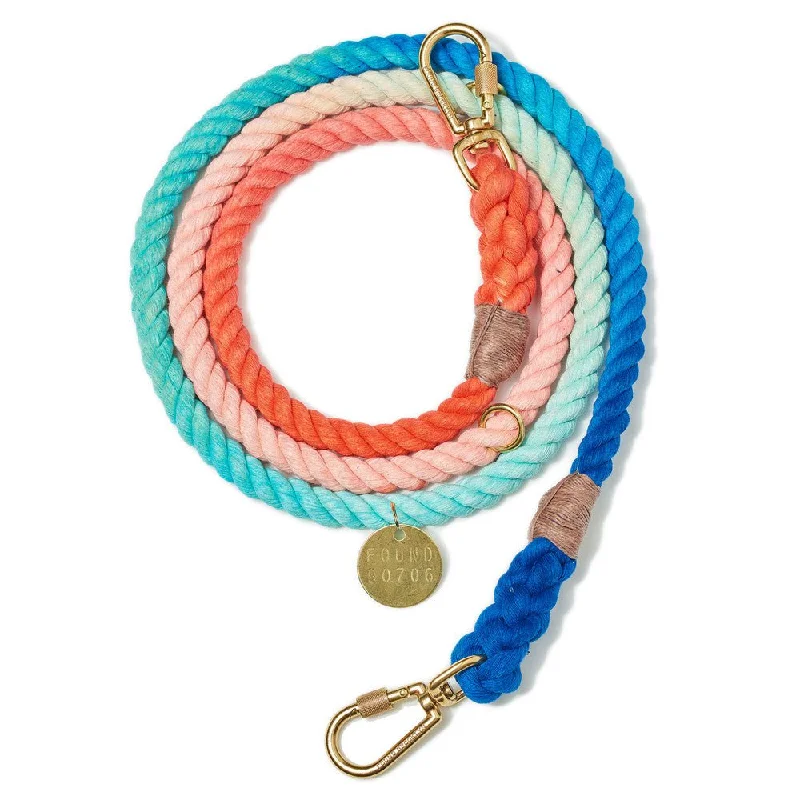 Sweet Pea Ombre Cotton Rope Dog Leash, Adjustable