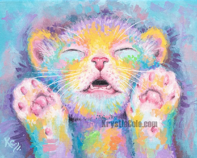 Sleeping Kitten Art Print - Squeee!