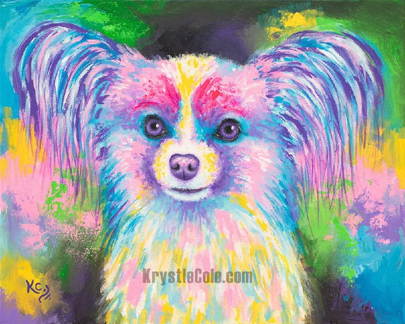 Papillon Dog Art Print