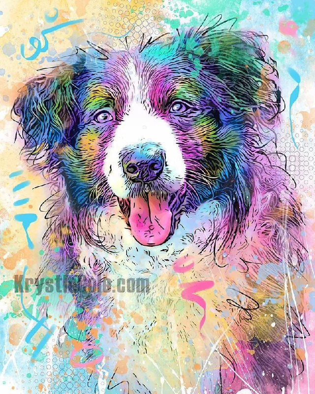 Border Collie Art Print