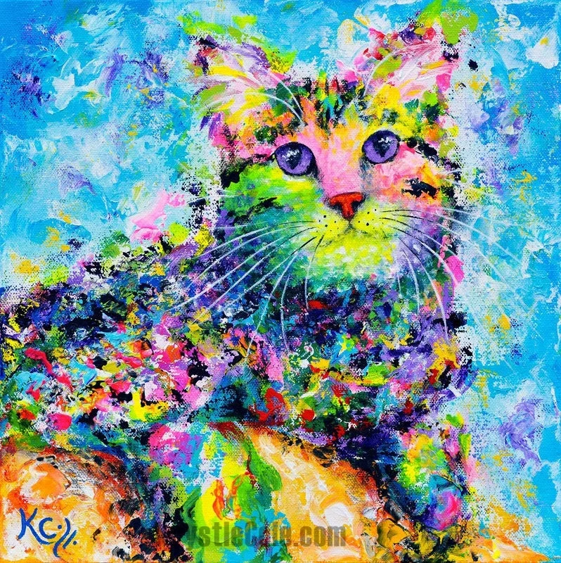 Cat Art Print - Psy Cat