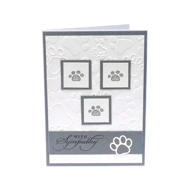 Paw Prints Sympathy Card