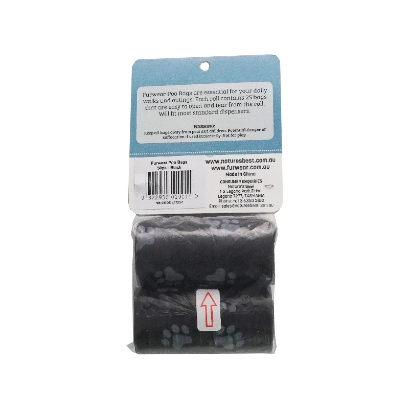 Furwear - Poo Bags (Black) (50pk)