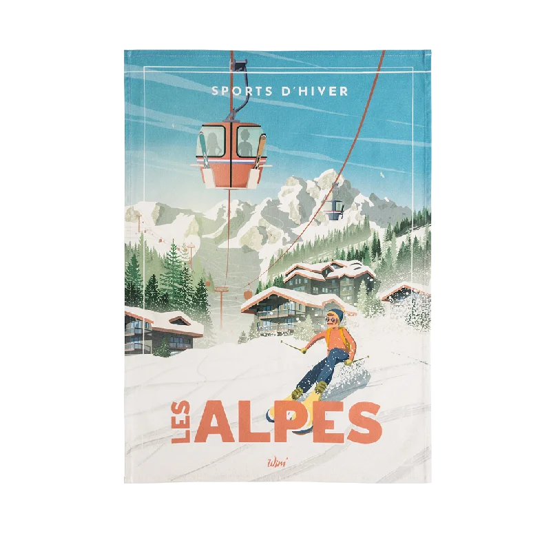 WIM Les Alpes Tea Towel