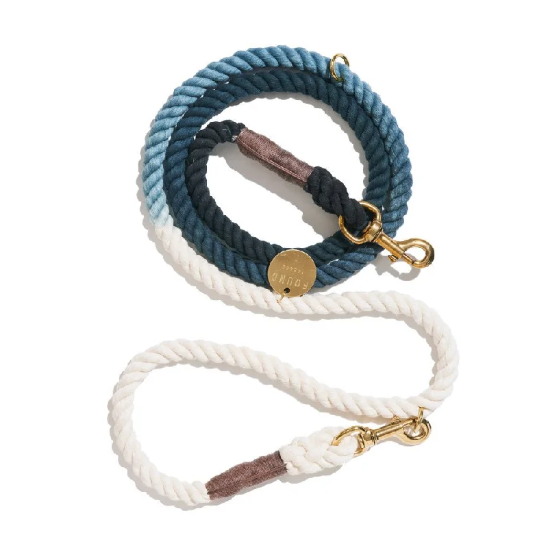 New! Marine Green Cotton Rope Dog Leash | Bolt Snaps, Adjustable