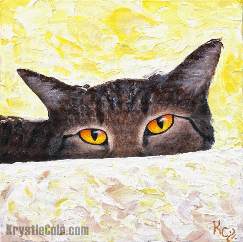 Cat Art Print - Watching You