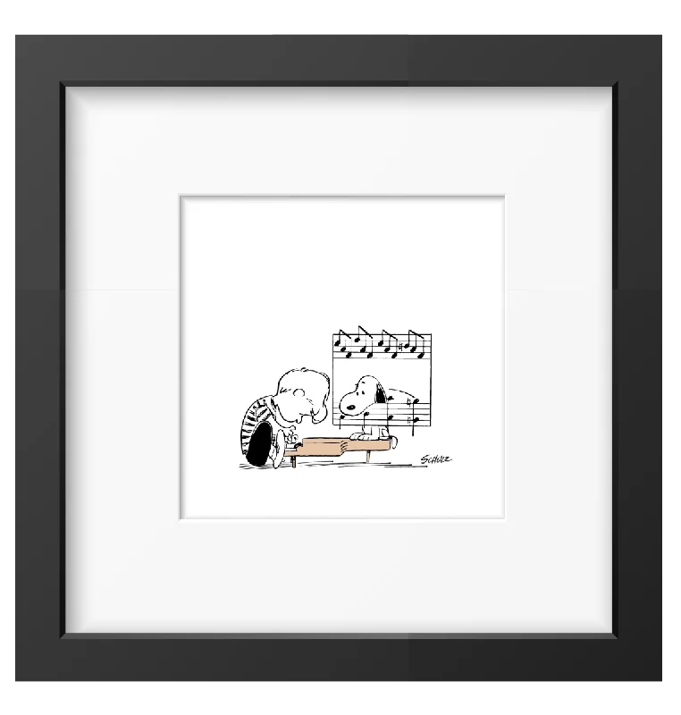 Magpie - Peanuts Music Framed Print Handmade