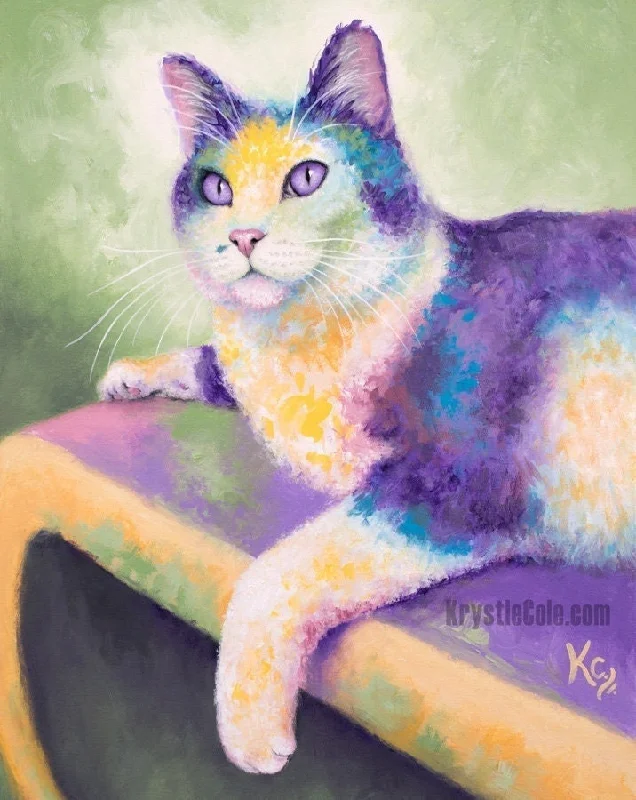 Tuxedo Cat Art Print - Panda Bear