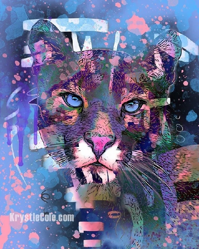 Cosmic Cougar Art Print