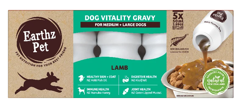 Earthz Pet - Medium/Large Dog Vitality Gravy Lamb (5pk x 50ml)