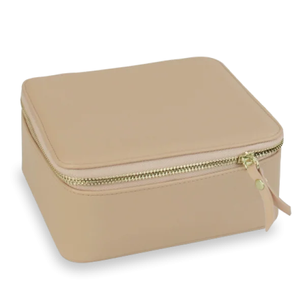 Travel Jewelry Box Beige