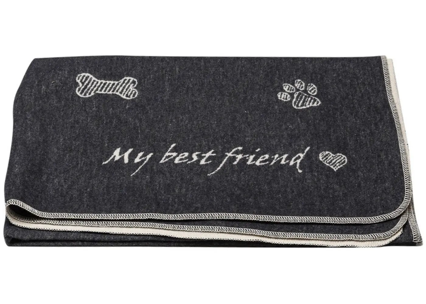 Pet Blanket - My Best Friend - Bones Allover - Charcoal