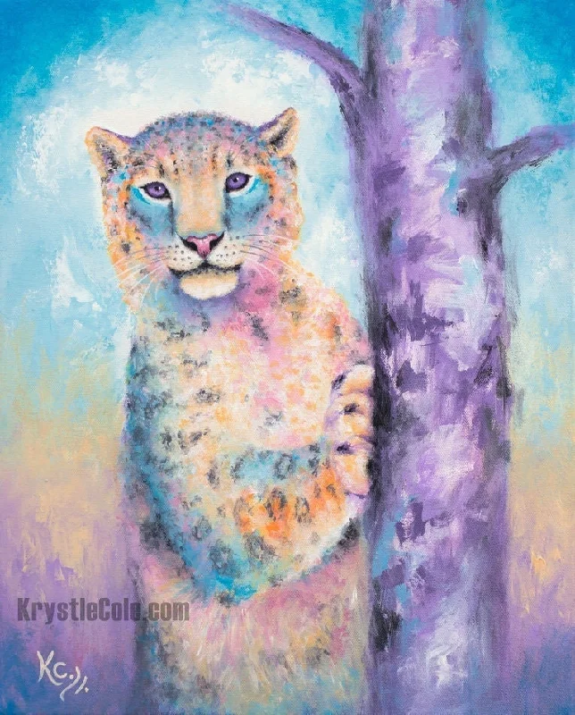 Snow Leopard Art Print - Big Cat from Tanganyika Wildlife Park