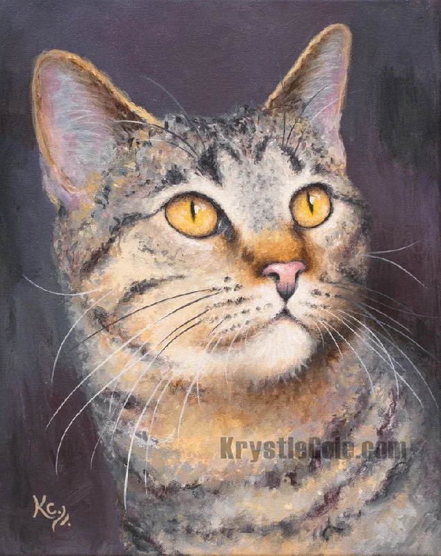 Brown Tabby Cat Art Print