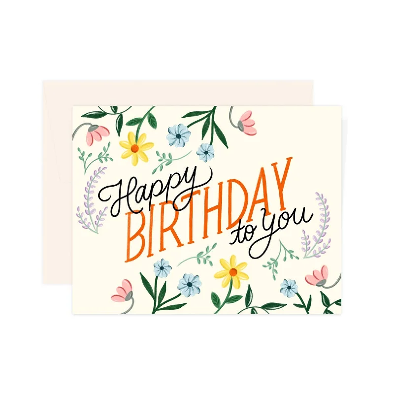 Paige & Willow - Floral Birthday - Greeting Card