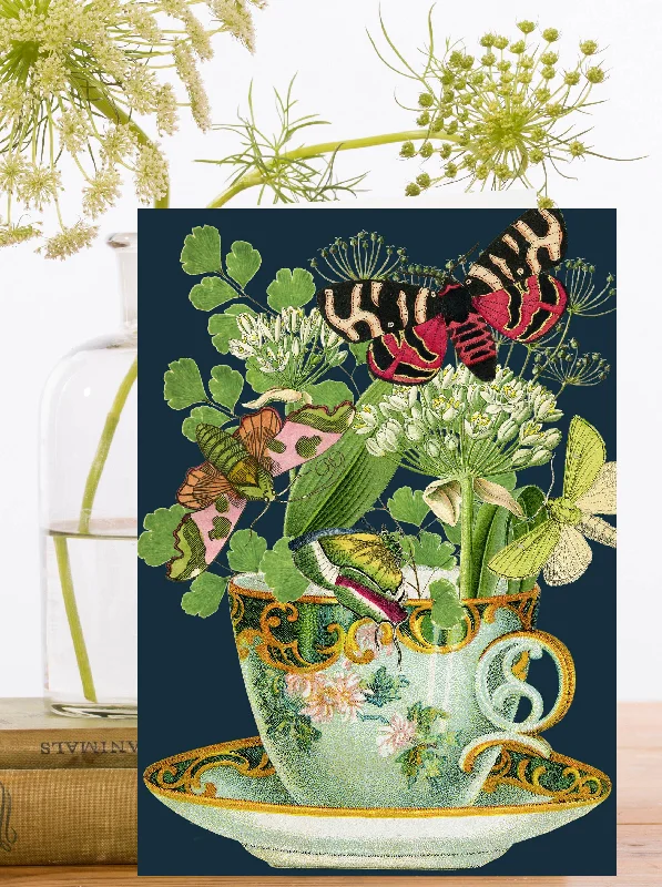 Teacup Garden  Greeting Card