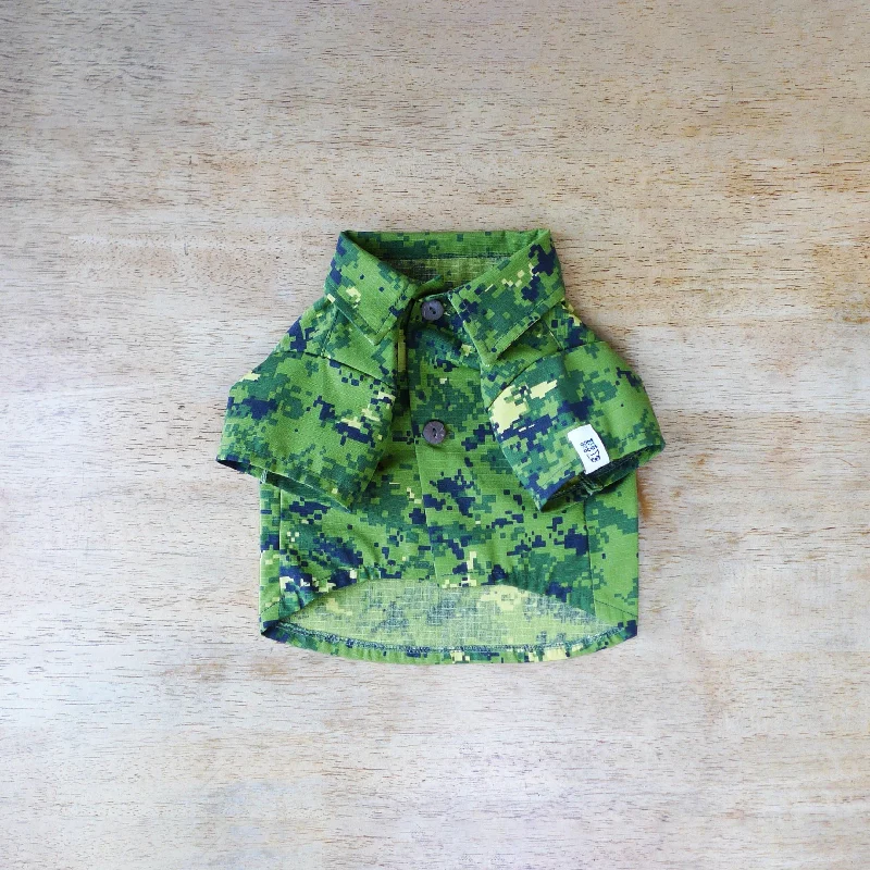 Charlie Woven Shirt - Pixel Green Camo