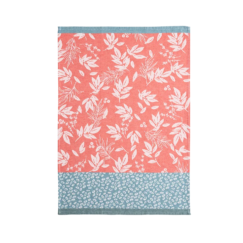 Feuillage Rouge Tea Towel