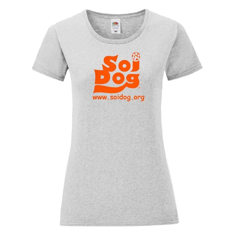 T.SHIRT- GREY & NEON ORANGE - SEMI-FITTED