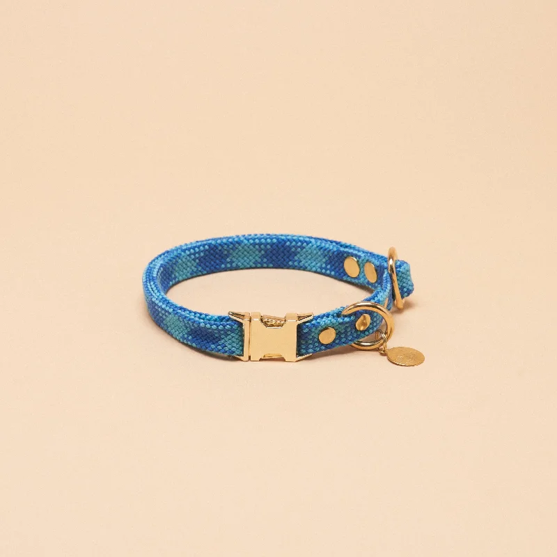 Saimin Flat Rope Collar - Aqua