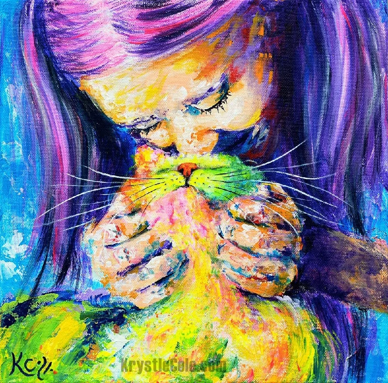 Cat Art Print - Namaste