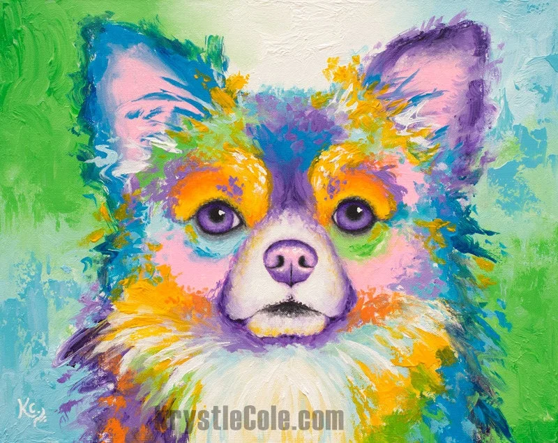 Long-Haired Chihuahua Art Print