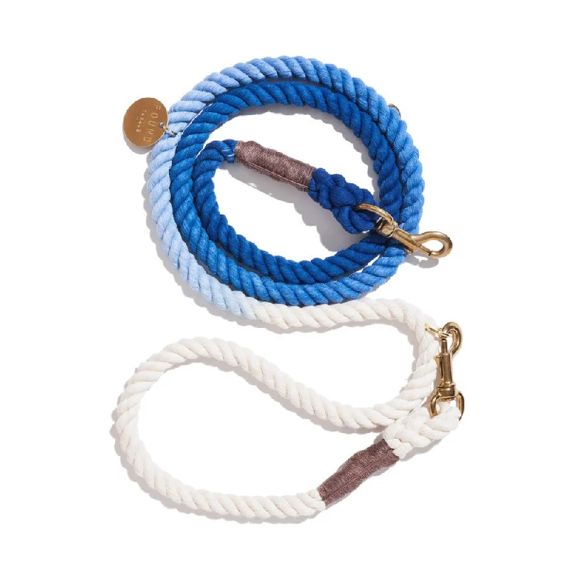 Cobalt Cotton Rope Dog Leash | Bolt Snaps, Adjustable