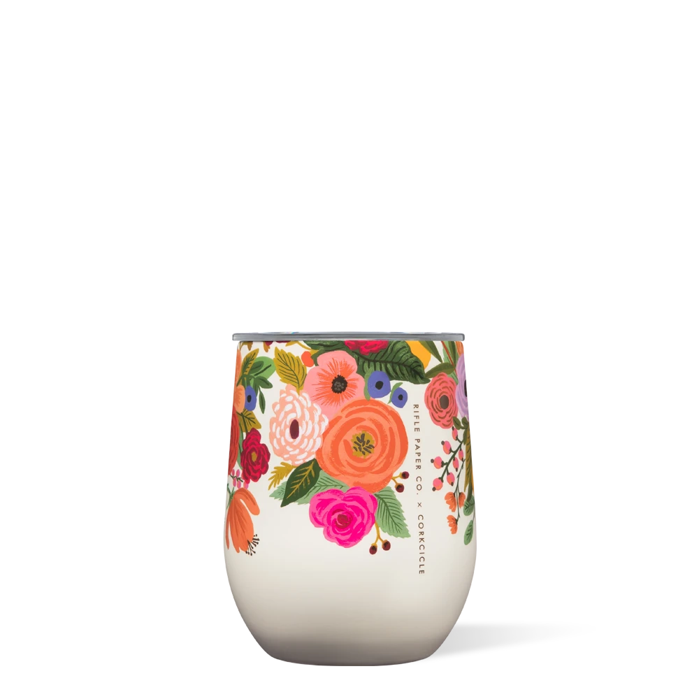 Rifle Paper Garden Party Cream Stemless Cup