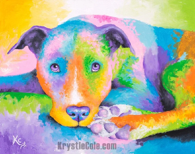 Pit Bull Art Print - Duke