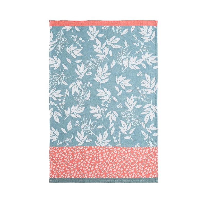 Feuillage Bleu Tea Towel