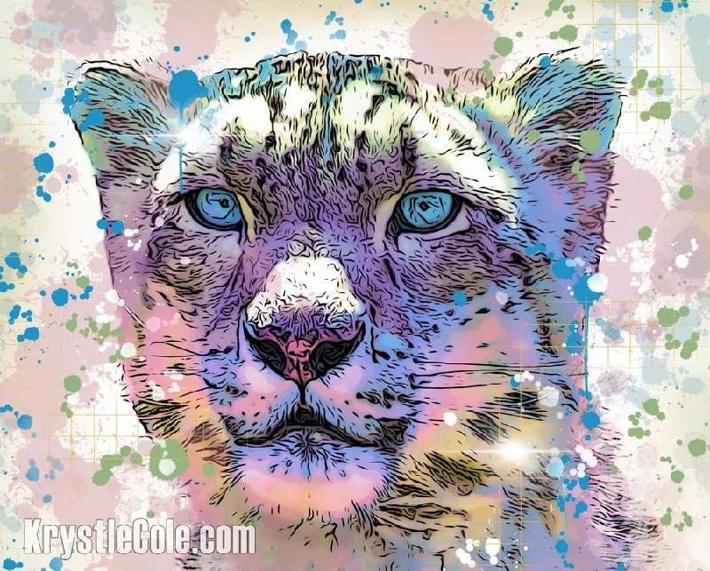 Snow Leopard Art - Tanganyika Big Cat