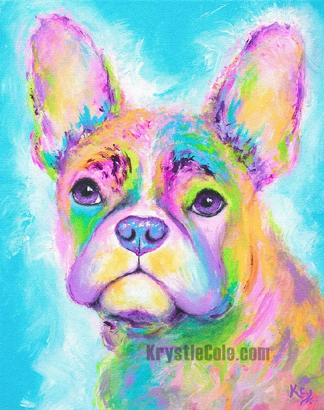 Rainbow French Bulldog Frenchie Art Print