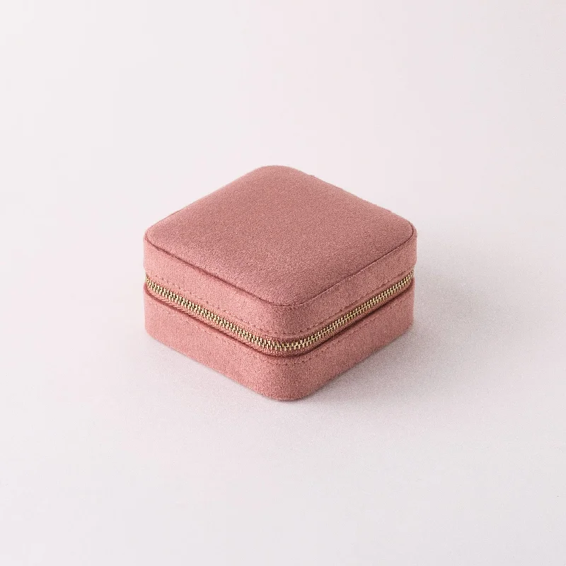 J'Adore Square Jewelry Box Dusty Rose