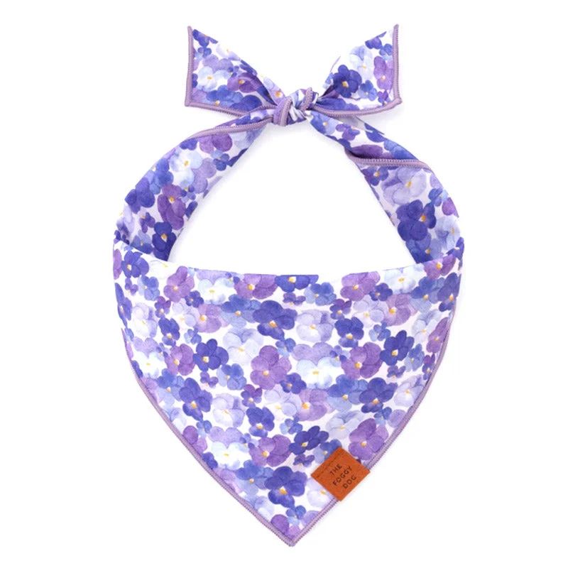 Pressed Pansies Bandana