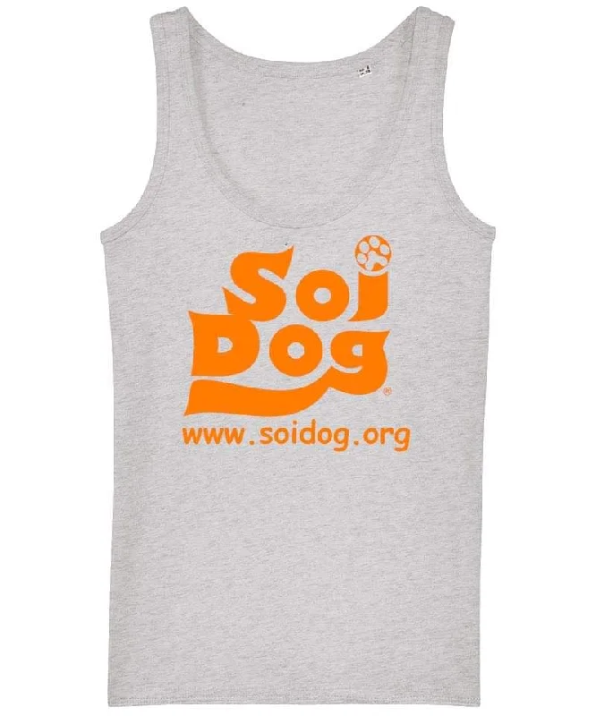 VEST - HEATHER GREY & NEON ORANGE - LADIES