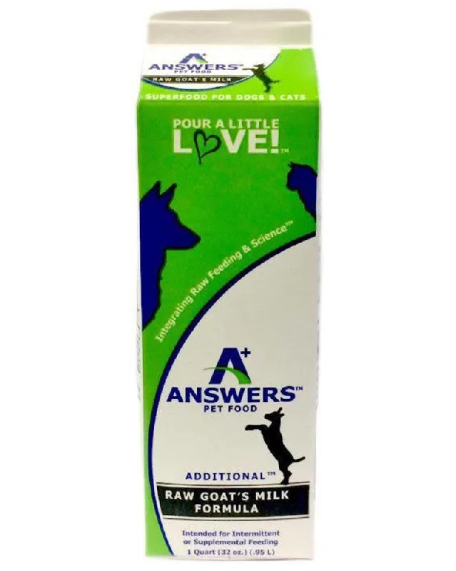 Answers Pet Food Fermented Raw Goat Milk for Dogs & Cats 64oz