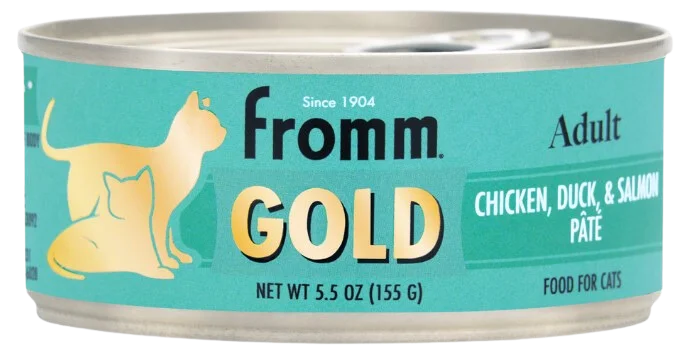 Fromm Wet Cat Food Gold Adult Chicken, Duck & Salmon Pate 5.5oz Can Single