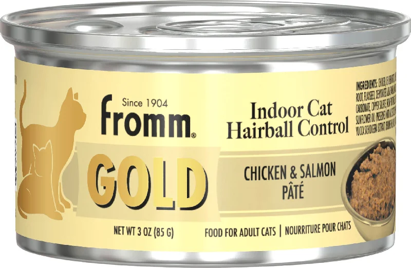 Fromm Wet Cat Food Gold Indoor Chicken & Salmon Pate 3oz Can Single