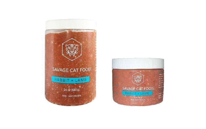 Savage Cat Food Frozen Raw - Rabbit & Lamb