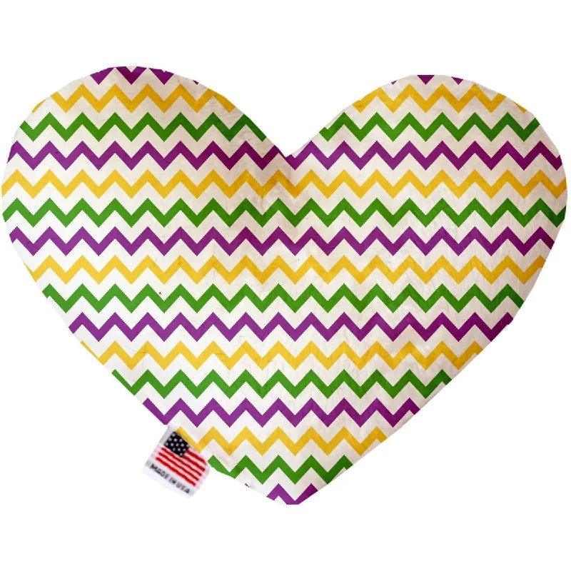 Heart Dog Toy Mardi Gras Chevron