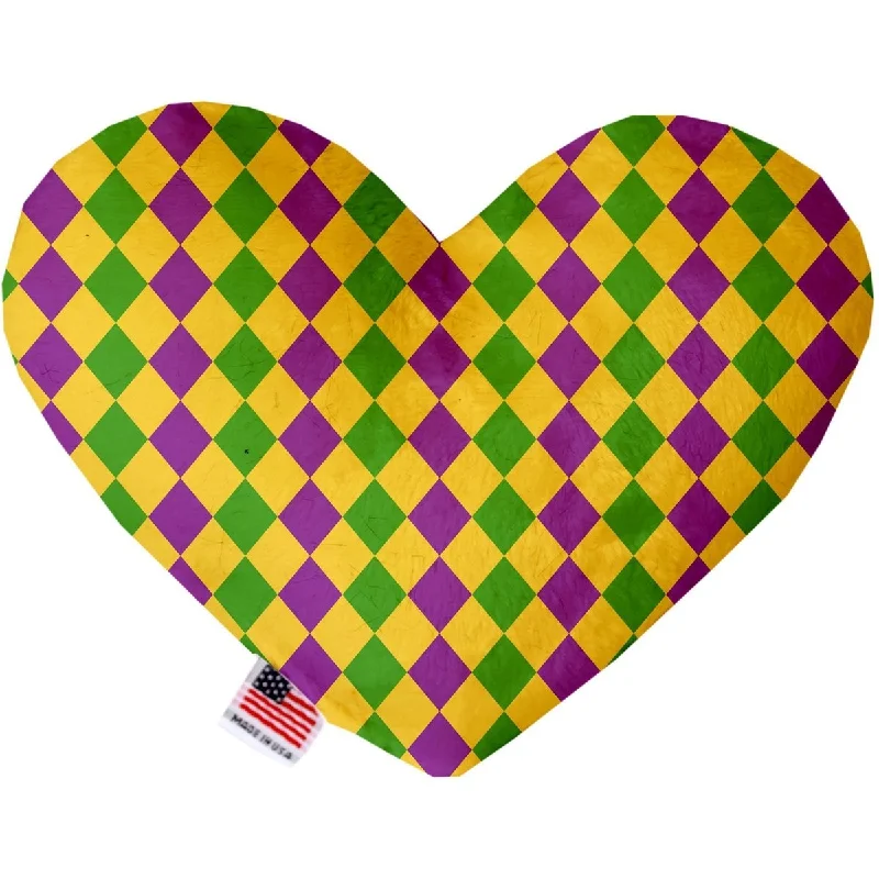 Heart Dog Toy Mardi Gras Diamonds